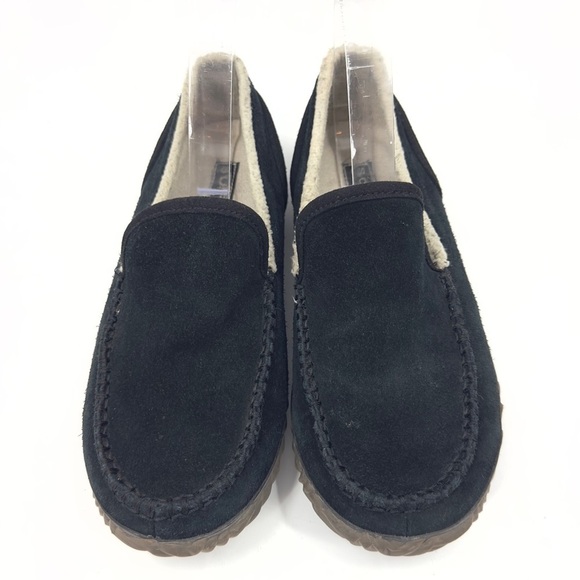 Sorel Dude Moc Slippers Mens 7 Womens 8.5 Suede Faux Fur Lined Warm Cozy Outdoor main image 6